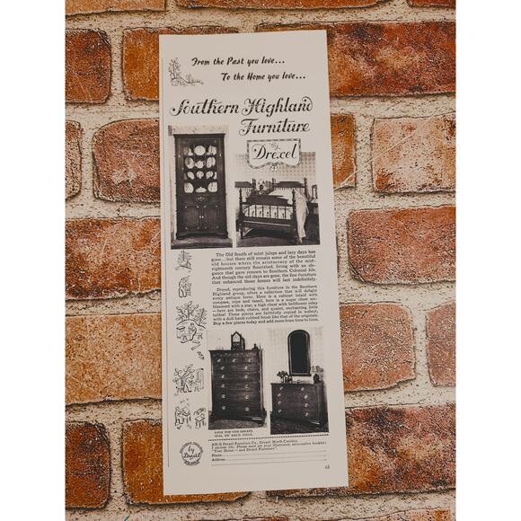 1942 Drexel Southern‎ Highland Furniture Ad - Vintage Home Decor Print Advert - Picture 3 of 6